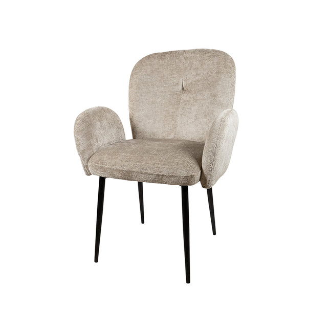 Bobby eetkamerstoel - met armleuning - Perfect Harmony - Liver 04 (set van 2)