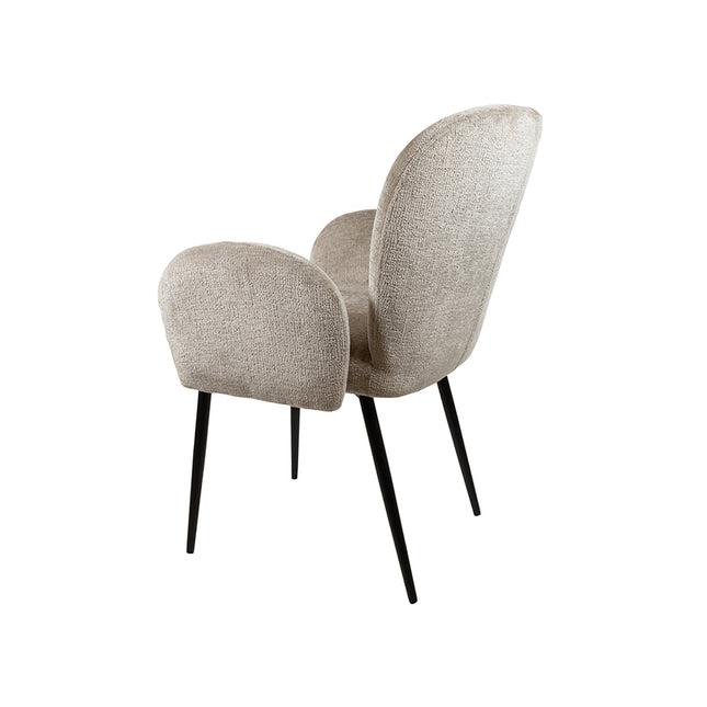 Bobby eetkamerstoel - met armleuning - Perfect Harmony - Liver 04 (set van 2)