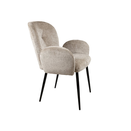 Bobby eetkamerstoel - met armleuning - Perfect Harmony - Liver 04 (set van 2)