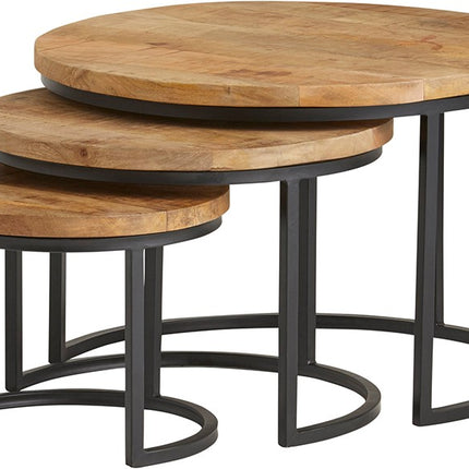 Naturel Enzo salontafels, set van 3