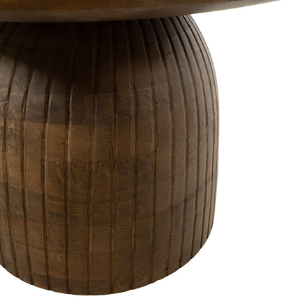 Karl salontafel Ø60, H38, Bruine walnoot