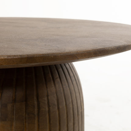 Karl salontafel Ø60, H38, Bruine walnoot