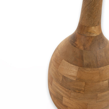 Stella salontafel Ø50, H55, Smooth Naturel, helder glas