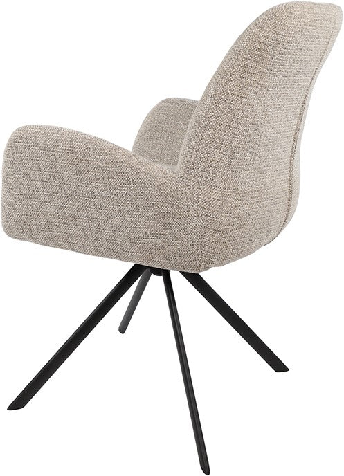 Charles armstoel - draaipoot 360° - Milan - Nature 120 (set van 2)