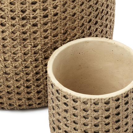 De RattanRock plantenpot - naturel - S