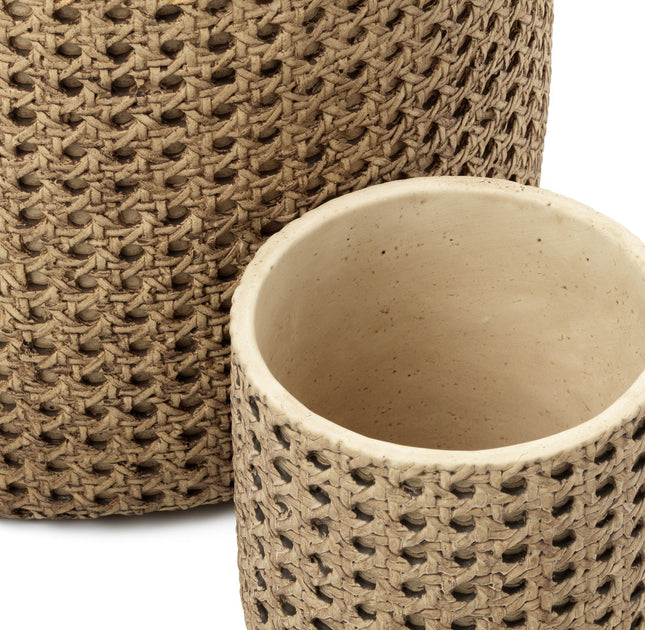 De RattanRock plantenpot - naturel - S