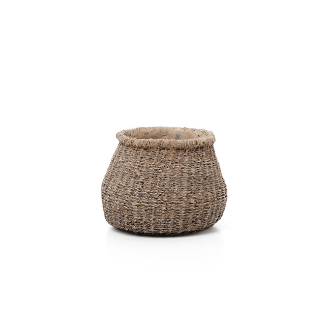 De Faux-Puff plantenpot - bruin - S