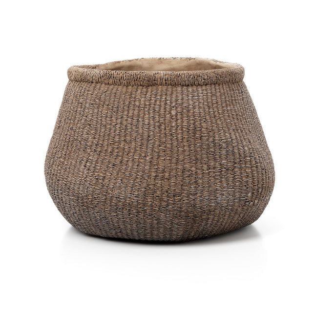 De Faux-Puff plantenpot - bruin - XL
