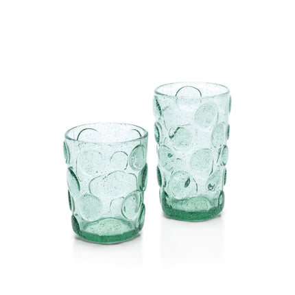 Het Frosted Dot waterglas - aqua