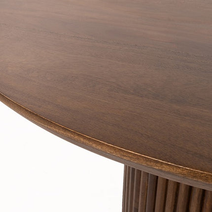 Salontafel Ø90, mangohout donker walnoot