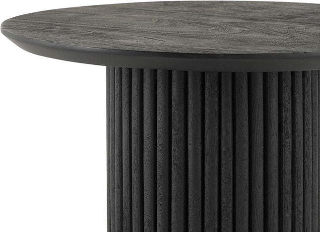 Salontafel Ø90, acaciahout zwart