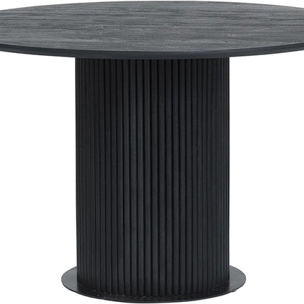 Eetkamertafel Ø120, Acacia zwart