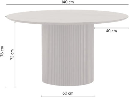 Eetkamertafel Ø140, Acacia Zwart