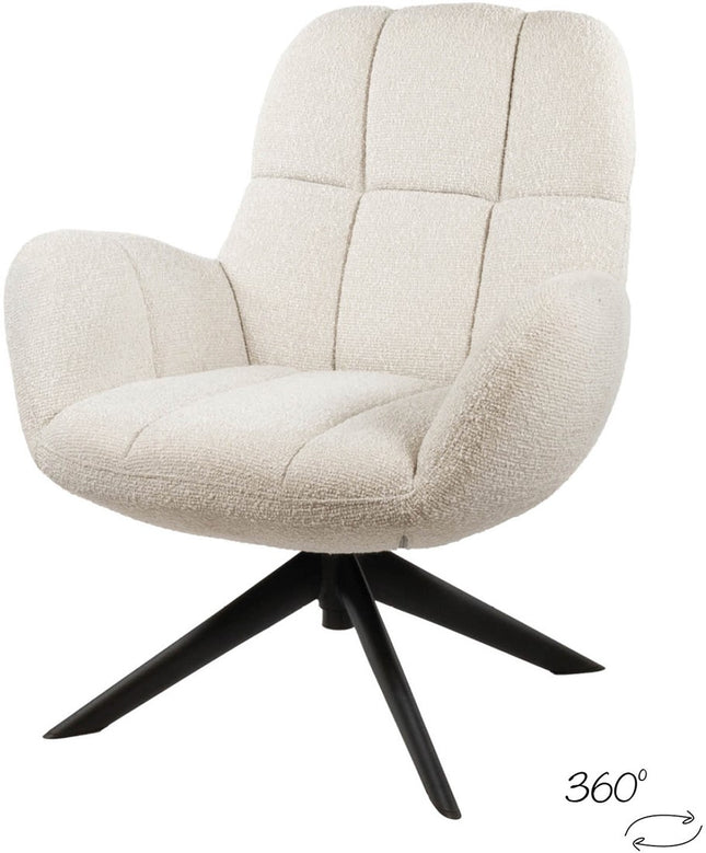 Elvis draaifauteuil 360° - Monet - Parel 0855