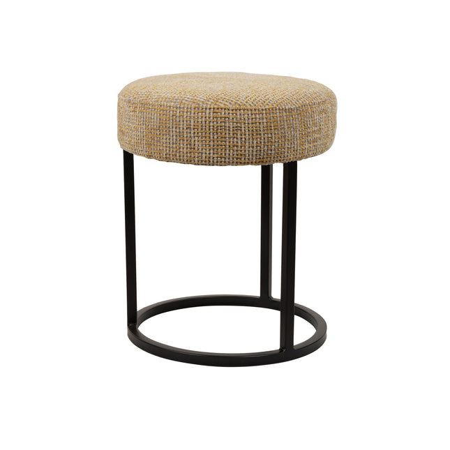 Voetenkruk poef - Ø40 - Coco - Mosterd 06