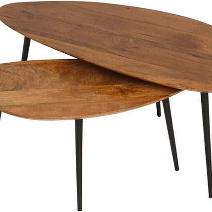 Salontafel - set van 2, organisch, gember