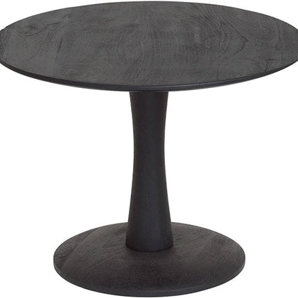 Bijzettafel Ø60, laag, zwart