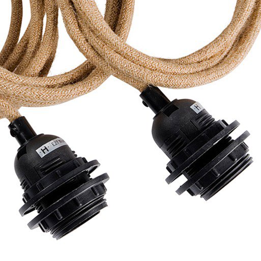 Plafondfittingen - Natuurlijk Zwart - 3 fittingen