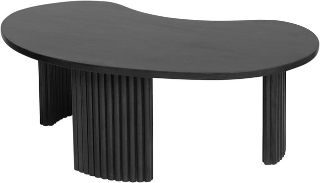 Firenze salontafel 125, boonvormig, zwart