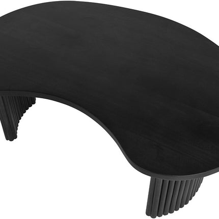 Firenze salontafel 125, boonvormig, zwart