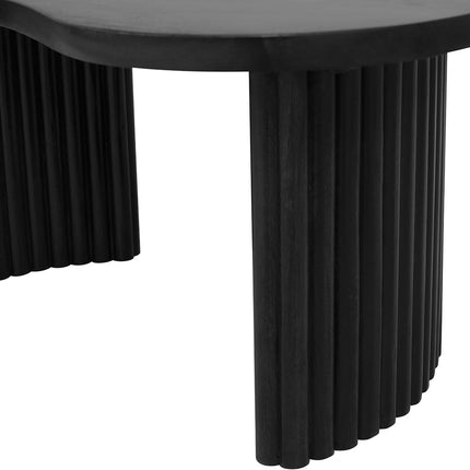 Firenze salontafel 125, boonvormig, zwart