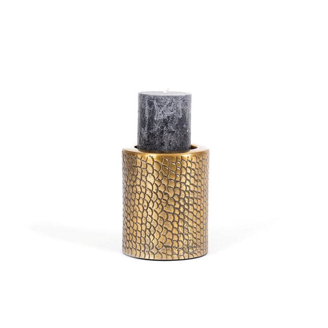 De Croco kandelaar - messing - L