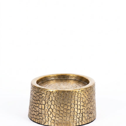 De Croco kandelaar met glas - messing - M