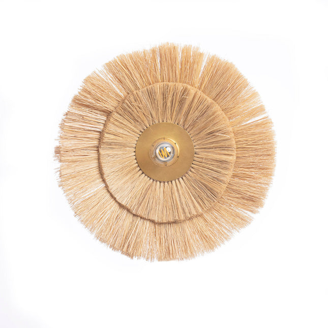 De Double Trouble-wandlamp - natuurlijk goud - M