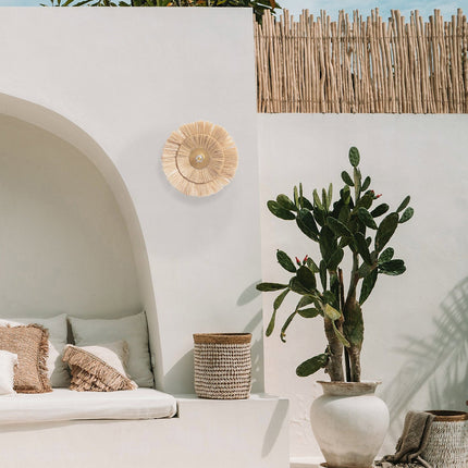 De Double Trouble-wandlamp - natuurlijk goud - M