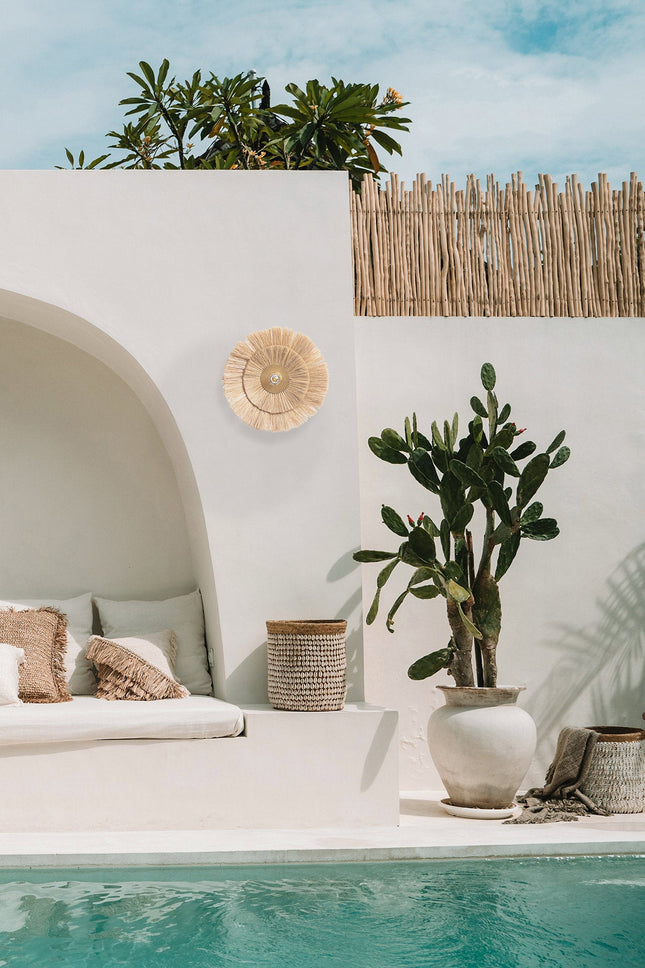 De Double Trouble-wandlamp - natuurlijk goud - M