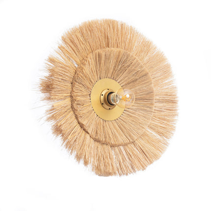 De Double Trouble-wandlamp - natuurlijk goud - M