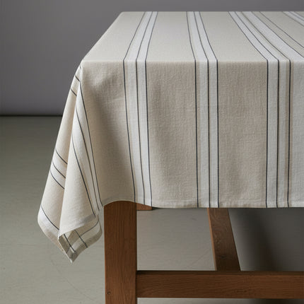 Provence tafellaken - Naturel Zwart Wit - 150x250