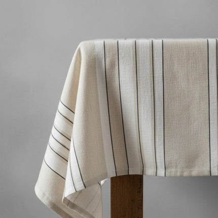 Provence tafellaken - Naturel Zwart Wit - 150x250