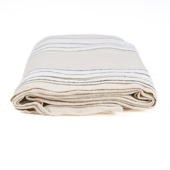 Het Provence tafelkleed - naturel zwart-wit - 150x300