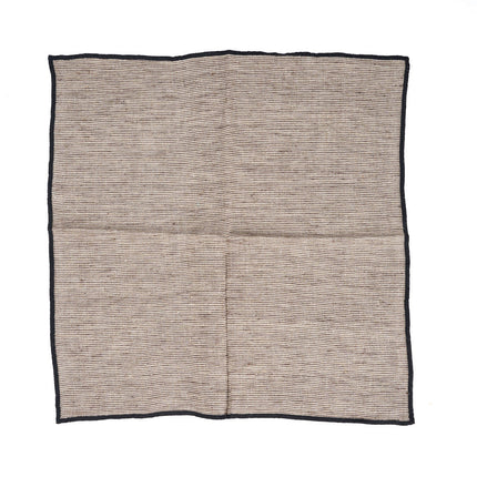The Code linnen servet - naturel zwart - 45x45