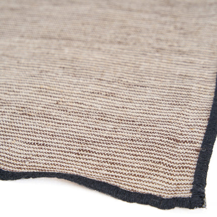The Code linnen servet - naturel zwart - 45x45