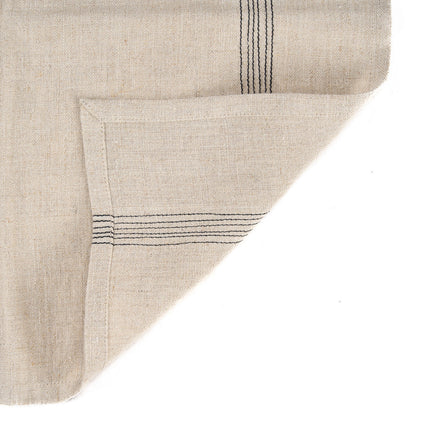 De Lint Biscuit Servet - Naturel Zwart - 45x45