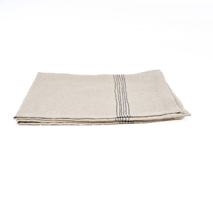 De Lint Biscuit Servet - Naturel Zwart - 45x45