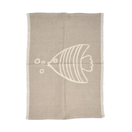 The Linen Fish keukendoek - natuurwit - 50x70