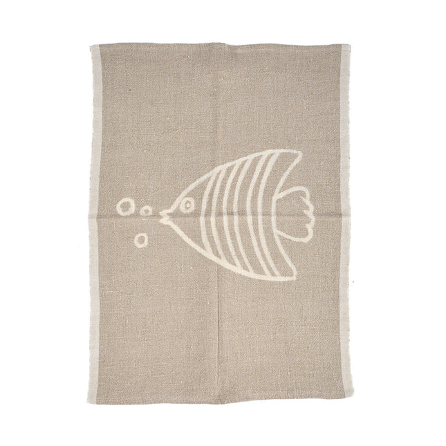 The Linen Fish keukendoek - natuurwit - 50x70