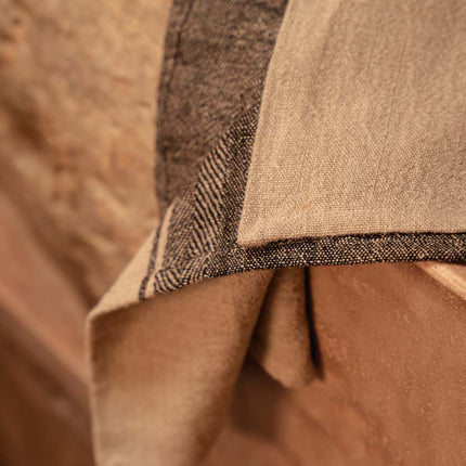 Linnen Moody keukendoek - naturel/zwart - 50x70