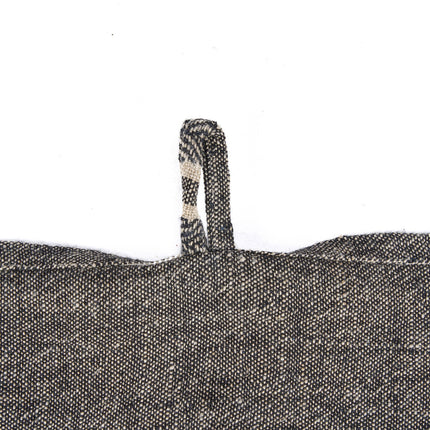 The Linen Dash Keukendoek - Natuurlijk Zwart - 50x70