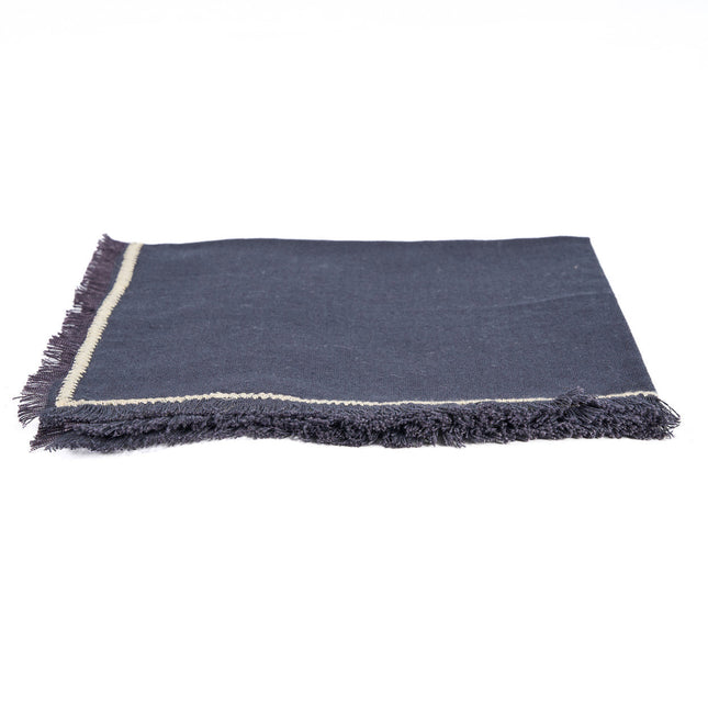 Het Toscaanse servet - Zwart naturel - 45x45