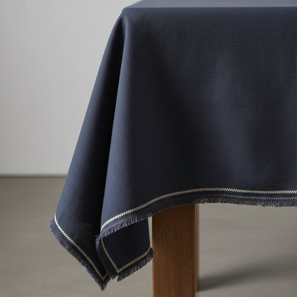 Het Toscaanse tafelkleed - Zwart Naturel - 150x300