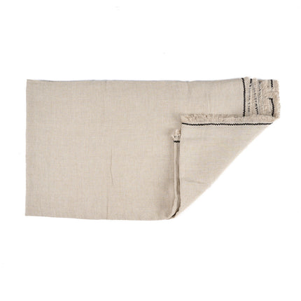 Het Toscaanse tafelkleed - Natuurlijk zwart - 150x300