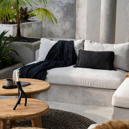 De Oh My Gee kussenhoes - zwart-marineblauw - 30x50