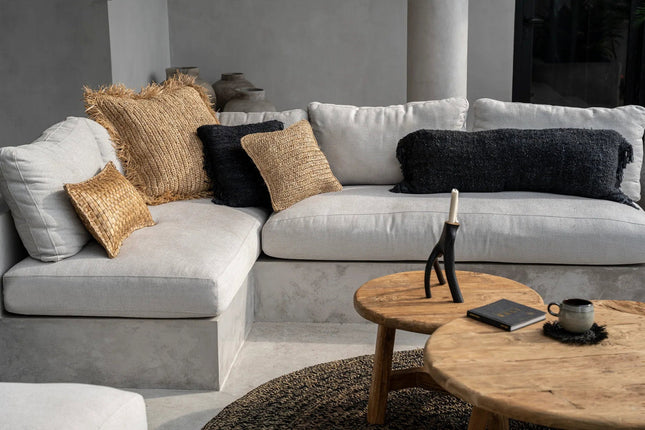 The Oh My Gee kussenhoes - zwart-marine - 40x40 cm