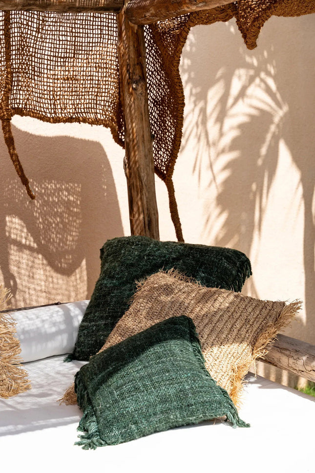 De Oh My Gee kussenhoes - bosgroen - 60 x 60 cm