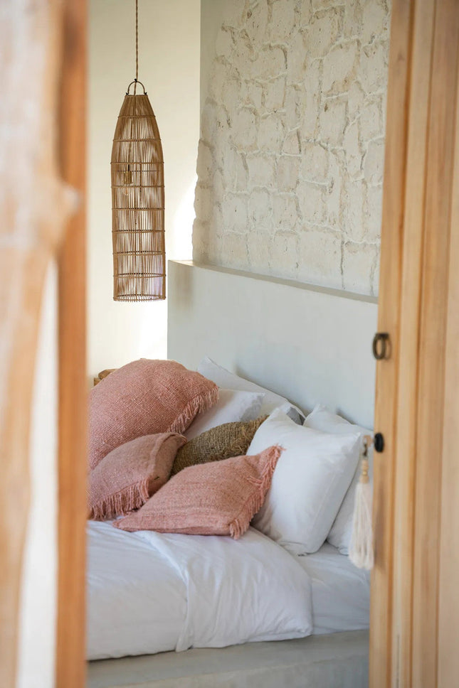 The Oh My Gee kussenhoes - zalmroze - 40x40