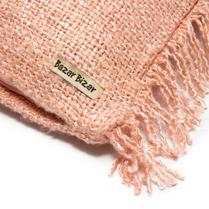 The Oh My Gee kussenhoes - zalmroze - 40x40